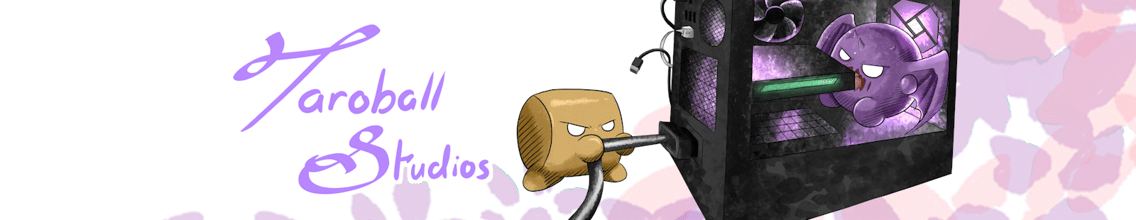 Animated banner showcasing Taroball Studios anime merchandise